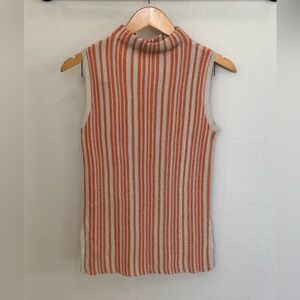 House of Harlow 1960 Orange & Gold Striped Turtleneck Sweater Size Medium NWOT